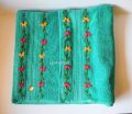 Cotton Rectangular Blue Purple . Majenta Sky Blue Green Pink hand embroidered bath towels