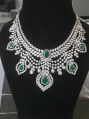 Greenstone Designer Diamond Necklace