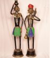 Bell Metal Vibrant Tribal Couple Figurine