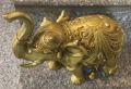 Rewadiya Arts Golden brass elephant statue