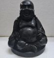 Black Plain Rewadiya Arts Polyresin Laughing Buddha Statue