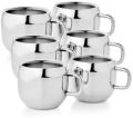 Polished Silver Li Metro Steel stainless steel double wall cup