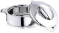 Round Silver 900 gm stainless steel insulated casserole