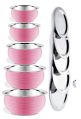 Stainless Steel Pink Handi with Lid