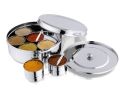 Stainless Steel Spice Box with Steel Lid