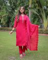 Ladeis PInk Hand Embroidery Kurti with Pant