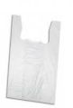 White plain biodegradable w cut carry bag
