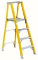 Polished Grey Yellow frp platform ladder