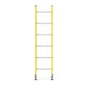 Polished Grey Yellow Easy Move frp wall ladder