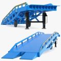 Mild Steel Polished Blue Easy Move hydraulic dock ramp
