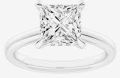 RADHE DIAMOND Polished YELLOW GOLD SILVER ROSE GOLD 1 ct princess cut engagement wedding solitaire diamond ring