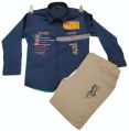 Cotton Long Sleeve Printed boys shirt pant set