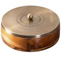 Wood masala Box With MEtal Lid