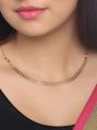 0421ABSH18-2416 Gold-Plated Handcrafted Minimal Design Chain