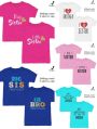 Cotton Available in Many Colors Half Sleeves Printed girls siblings tops