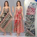 cotton Multicolor floral 1 fourth Printed Long ladies garments