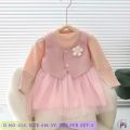 Multicolor Plain cotton girls casual wear frock