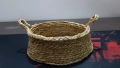 Jute Braided Basket With Handle
