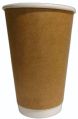Brown 450 ml double wall paper cup