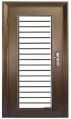 Polished Rectangular Brown Hinged wooden safety door