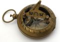 Brass Push Button Sundial Compass