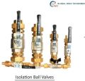 Brass Gold Base 600 psi medical isolation ball valve