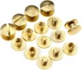 Polished Round Golden Brass Rivets