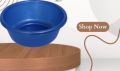 Round Light Blue Plastic Bowls