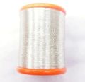 Polyester Half Fine Silver Zari Thread Roll
