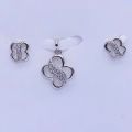 925 Sterling Silver Blossom Beauty Pendant Set