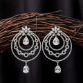 925 Sterling Silver Floral Charm Chandbalis Earring