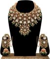 Green Beads Pearls Kundan Bridal Jewellery Set