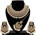 Wedding Look Square Charm Choker Necklace Set.