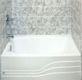 Polished Rectangular White Plain deluxe bathtub