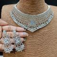 Stone american diamond necklace set