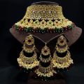 Available in Different Colors heavy kundan stone necklace set