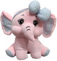Cotton Pink Grey elephant soft toy