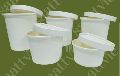 White disposable paper food containers