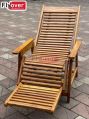 Teak Wood Polished Brown stylish wooden easy chair