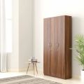 Polished Rectangular Brown Double Door Hinged Door Plain fancy wooden wardrobe