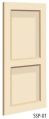 Creamy Plain Polished solid panel pvc door