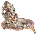 Metal Leaf Ganesha Idol