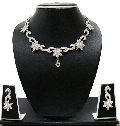 Zaveri Pearls Lily Flower Diamond Necklace Set