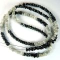 Black & White Color Rough Diamond Beads Necklace