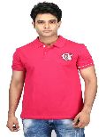 Nalini Solid's Mens Polo Neck  Red Colour T-Shirt