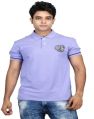 Nalini Solid's Men's Polo Neck Violet Colour T-Shirt