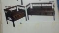Wrought Iron Wooden Sofa Chair