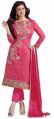 Pink Embroidered Chanderi Churidar Suits
