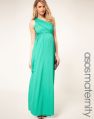 Ladies green maxi dress