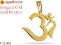 Buy Elegant Om Gold Pendant only at Rs. 21000